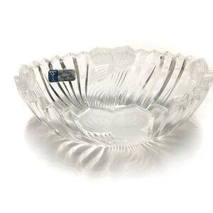 Crystal Glass Industries 24% Lead Crystal Oval Bowl